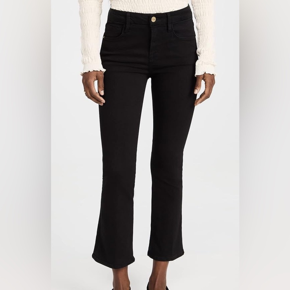 Frame Denim Women's Black Crop Mini Boot
